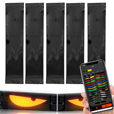 LED Kamyon İşareti Uzaktan Kumandalı Kaydırmalı Animasyon Şeytan Gözü Esnek Etiket Araba Kamyon Ön Cam Etiketleri için LED Ekran Işığı