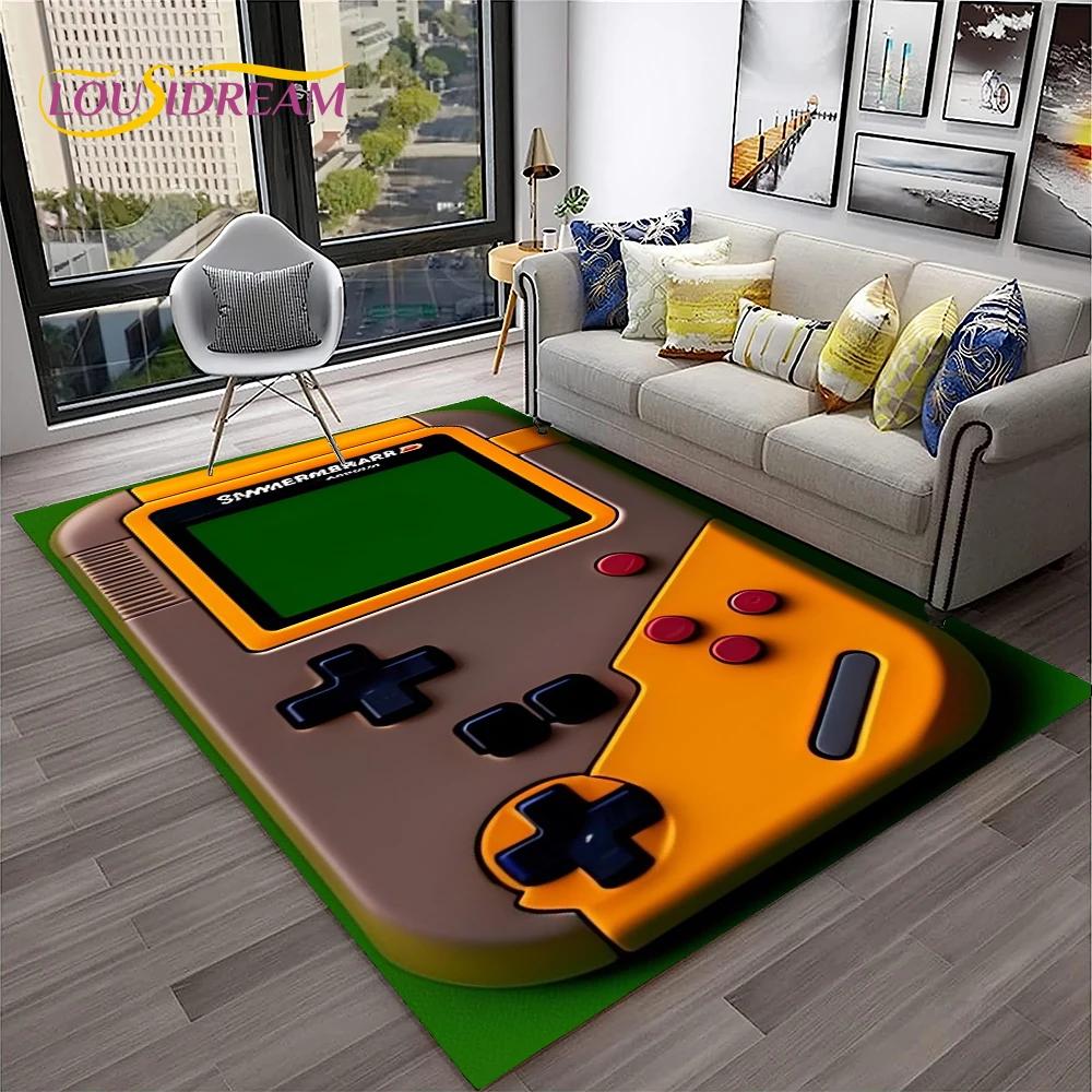 Game Boy GamePad consola de juegos Retro alfombra para el hogar sala de estar dormitorio sofá felpudo decoración, alfombra para área de niños alfombra antideslizante