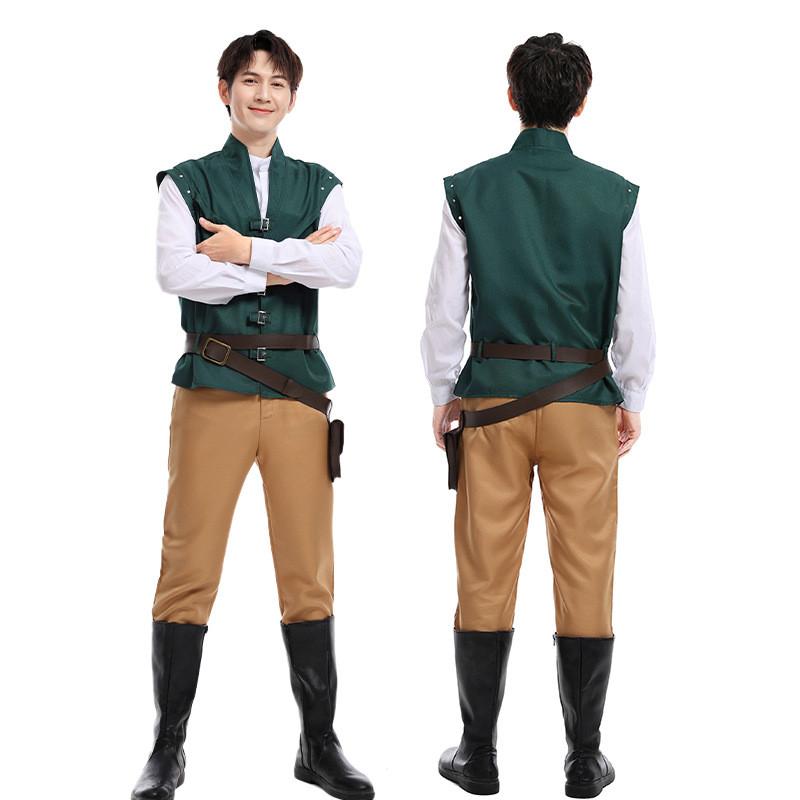Tangled Flynn Rider Cosplay Costume Stage Performance Party Halloween
