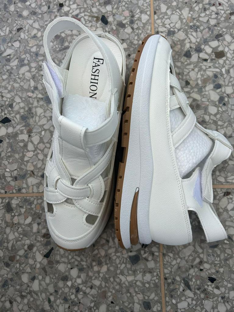 Fashion Women Platform Shoes Summer Casual Sandals Buckle Strap Rome Solid Hollow Wedges Plus Size Slippers Zapatos Para Mujer