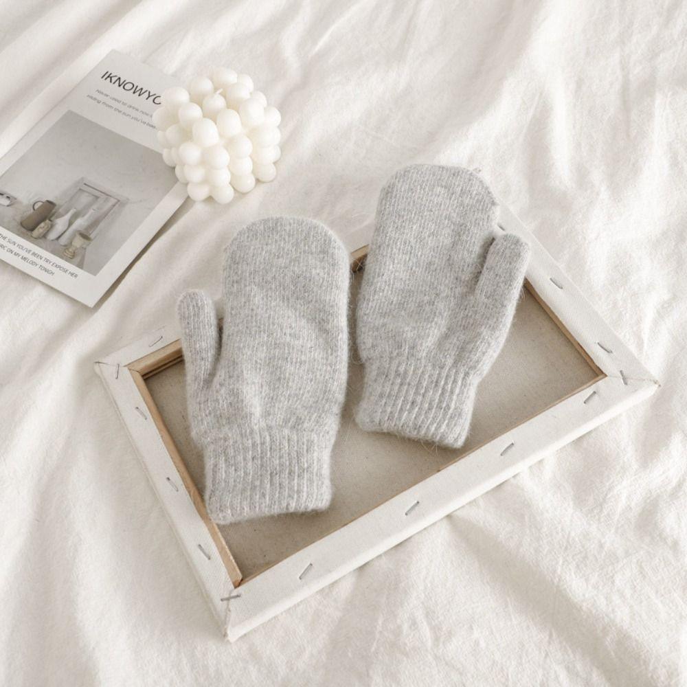 Gloves Warm Wool Gloves Korean Style Mittens Full Fingers Gloves Rabbit Fur Gloves Unisex Gloves