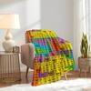 1pc Periodic Table,Chemistry,Elements Digital Print Flannel Blanket - Contemporary Style, Suitable for All Seasons, Perfect for Home, Travel