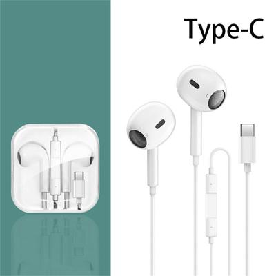 Type-c Stereo In-ear Wired Earphone With Mic Volume Control Mobile Computer Gaming Headset