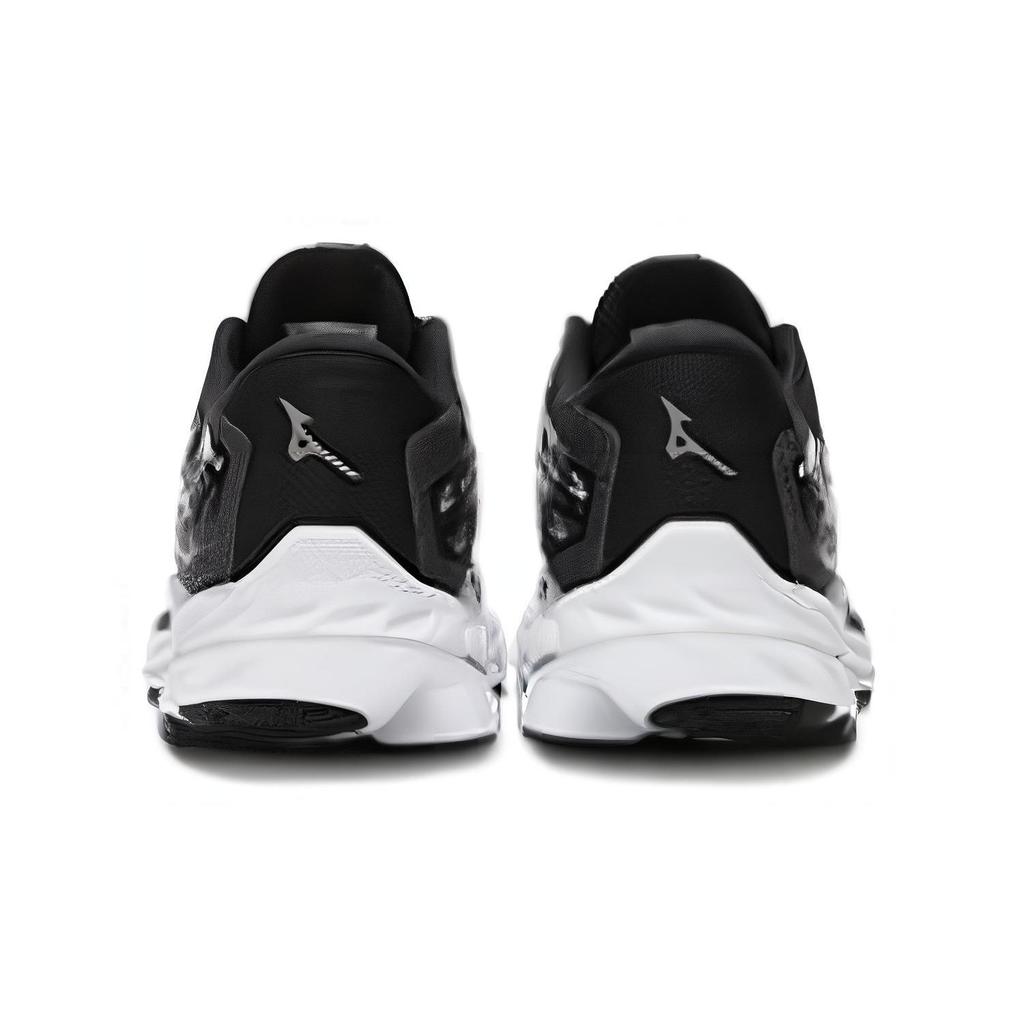 Mizuno Comfortable Shock Absorbing Durable Low Top Running Shoes Unisex Sneakers Black White J1GC244422