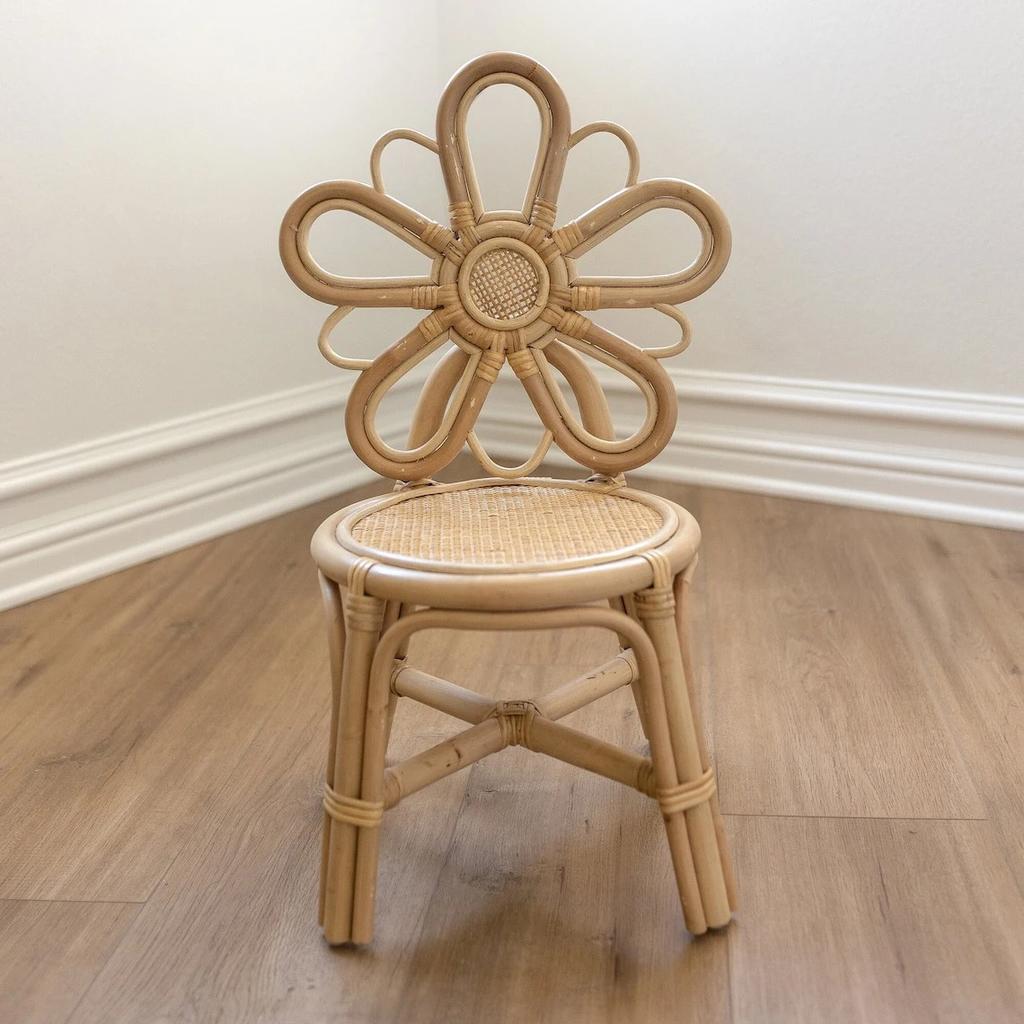 For Rattan Flower Kids Chairs for Events Birthday Party Hot Sale Kid Playroom Bedroom Furniture Handmade Baby Toddler Chair