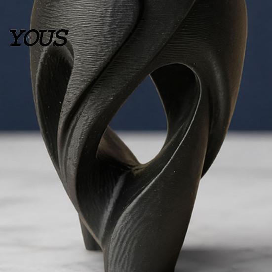 Fade-resistant Owl Figurine 3D Printed Figurine, Hollow Modern Art Sculpture with Matte Black Finish, Office Home Decor Minimalist Desk for Bookshelf,