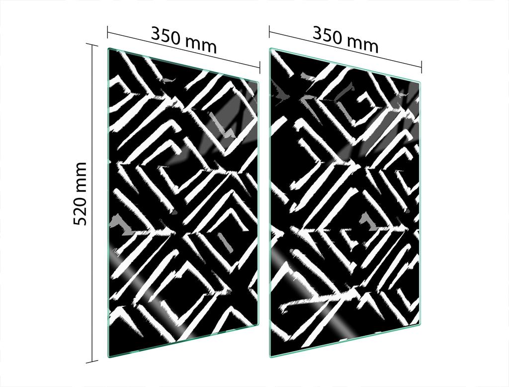 SZKLANA PŁYTA OCHRONNA DO KUCHNI 2x35x52 WZÓR