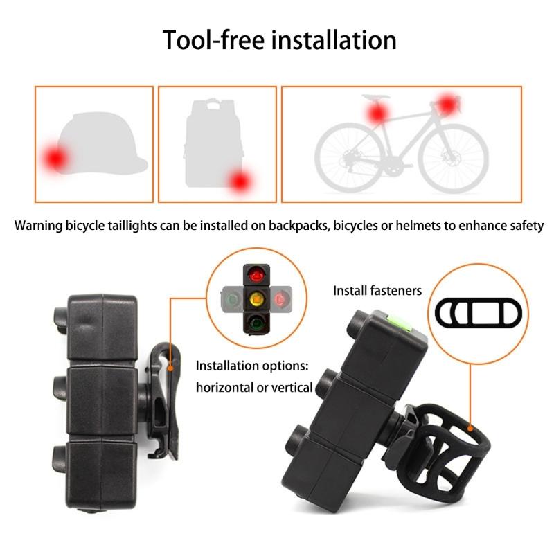Bikes Rear Light Turn Signals Wireless Remote Brake Charging Weatherproofed for Mountain Bikes Scooters