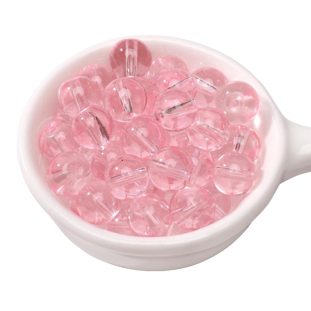 20-50Pcs High Transparency Glass Beads Loose Spacer Beads for Jewelry Making DIY Bracelet Necklace