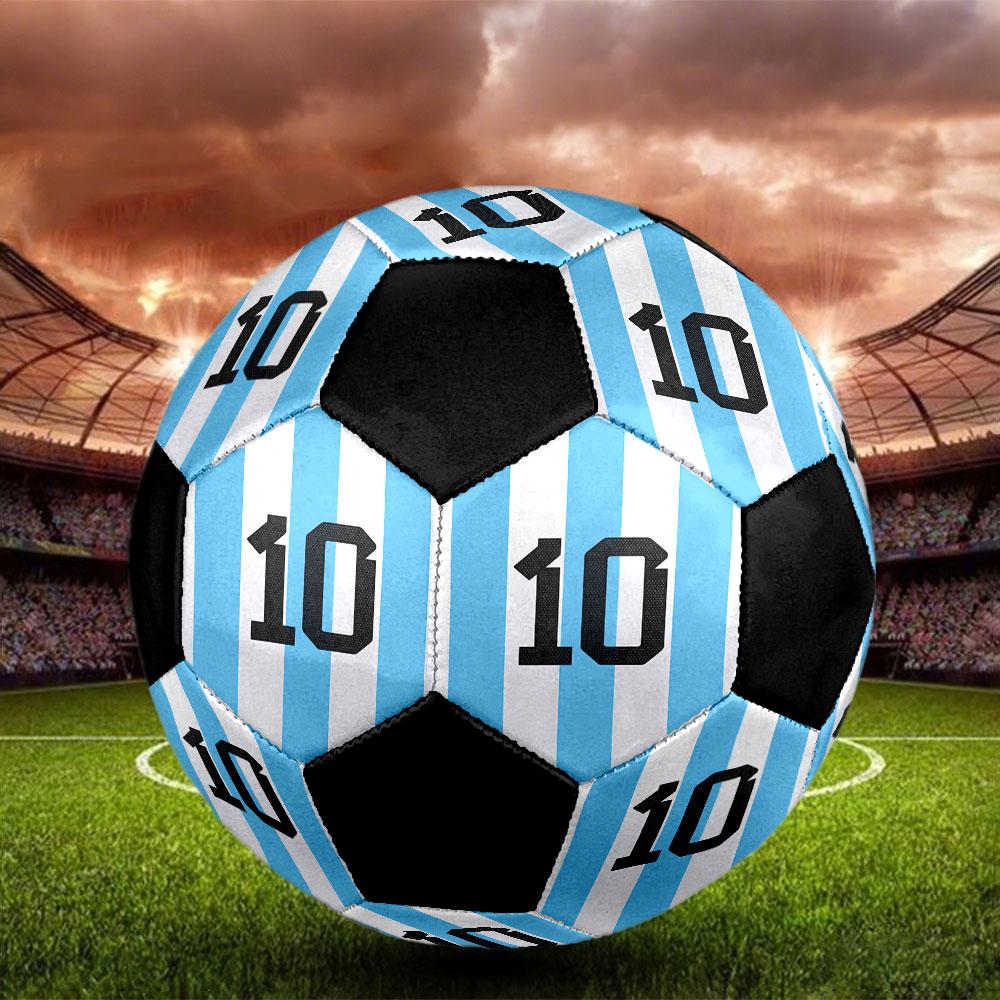 1 pz Pallone da Calcio Lionel Messi Taglia 5 Pallone da Calcetto Indoor Moda Colorato Gioco in Giardino - Ottimo Regalo per Appassionati di Sport HE40