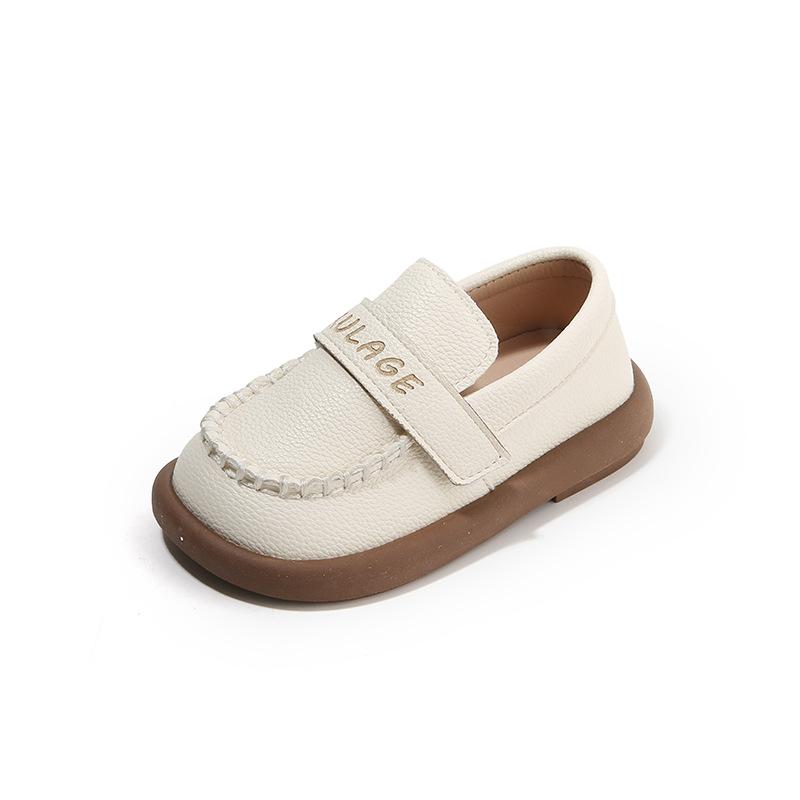 New Boy Leather Shoes Pure Color Kids Shoes Spring Fall Baby Casual School Shoes British Style Children Footwear for Show I07253