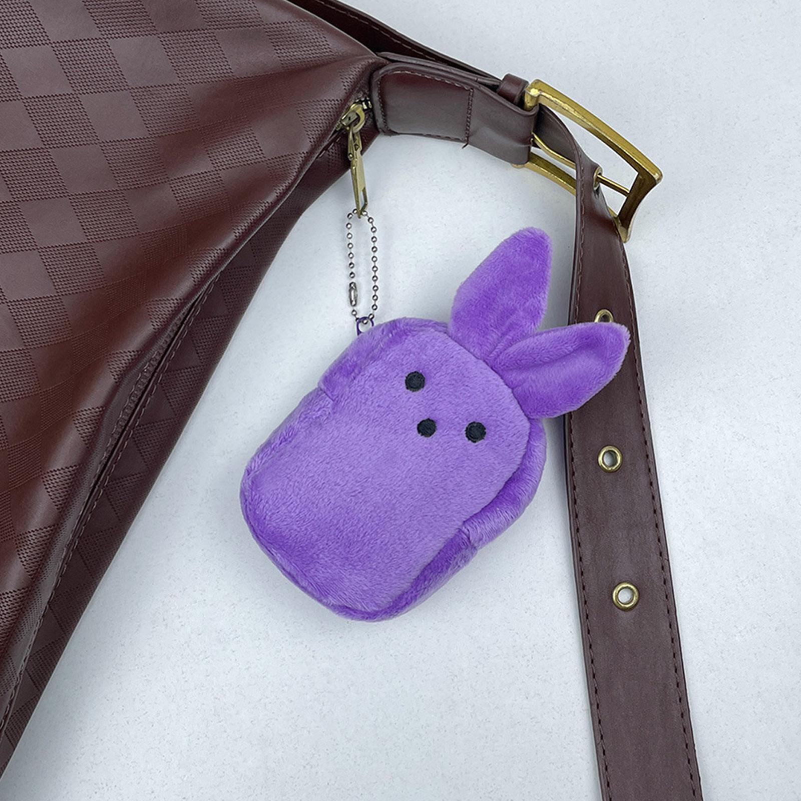 

6 шт. красочных плюшевых кошельков для монет, симпатичная красочная кукла, креативный детский кошелек для монет, школьная сумка, подвеска, модная сумка для хранения One Size фиолетовый