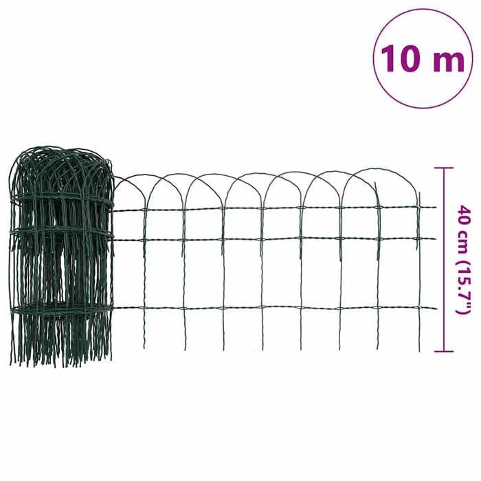 VidaXL Lawn Edge Powder-Coated Iron 10x0.4 M