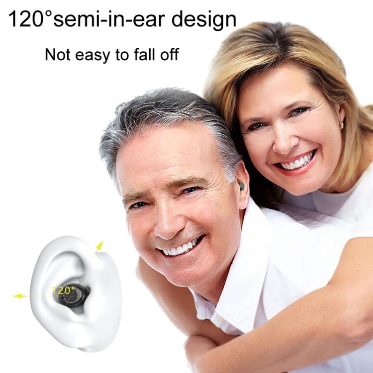 1 paire d'aides auditives rechargeables semi-intra-auriculaires amplificateur de son pour personnes âgées