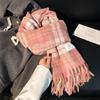Rose Pink Long Tassel Scarves Warm Pashmina New Shawl Wrap  Women