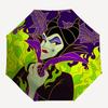 Maleficent, Villain Themed Automatic Opening and Closing Umbrella, Brightly Colored 8-rib Portable Umbrella, Suitable for Men and Women, A Perfect Gif