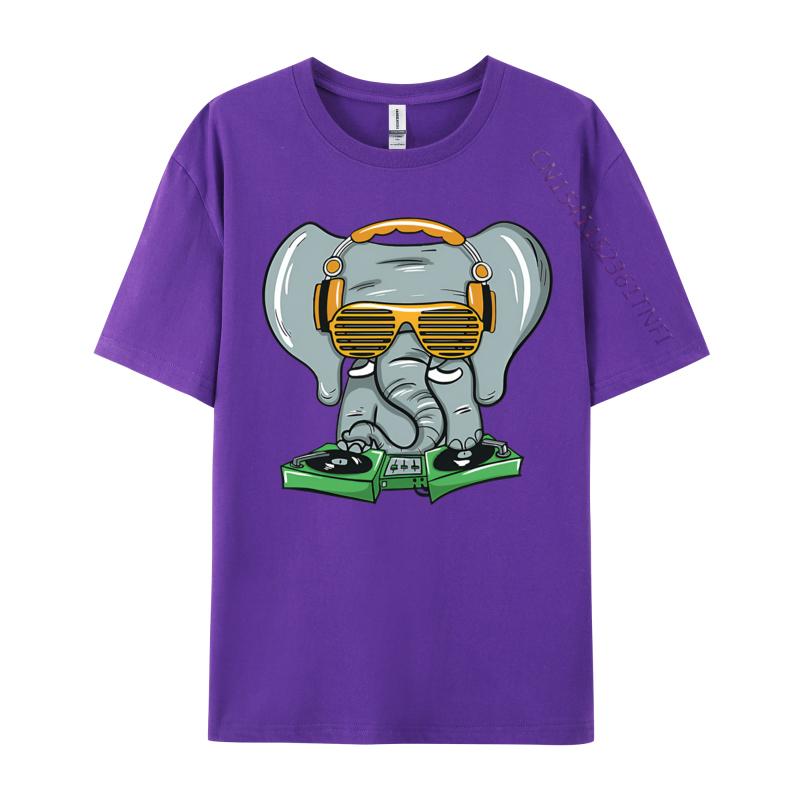 Men Tshirt Dj Elephant House Tshirts Vintage Tee Shirts Unisex ONeck Pure Cotton Tshirts Man Oversized Tops