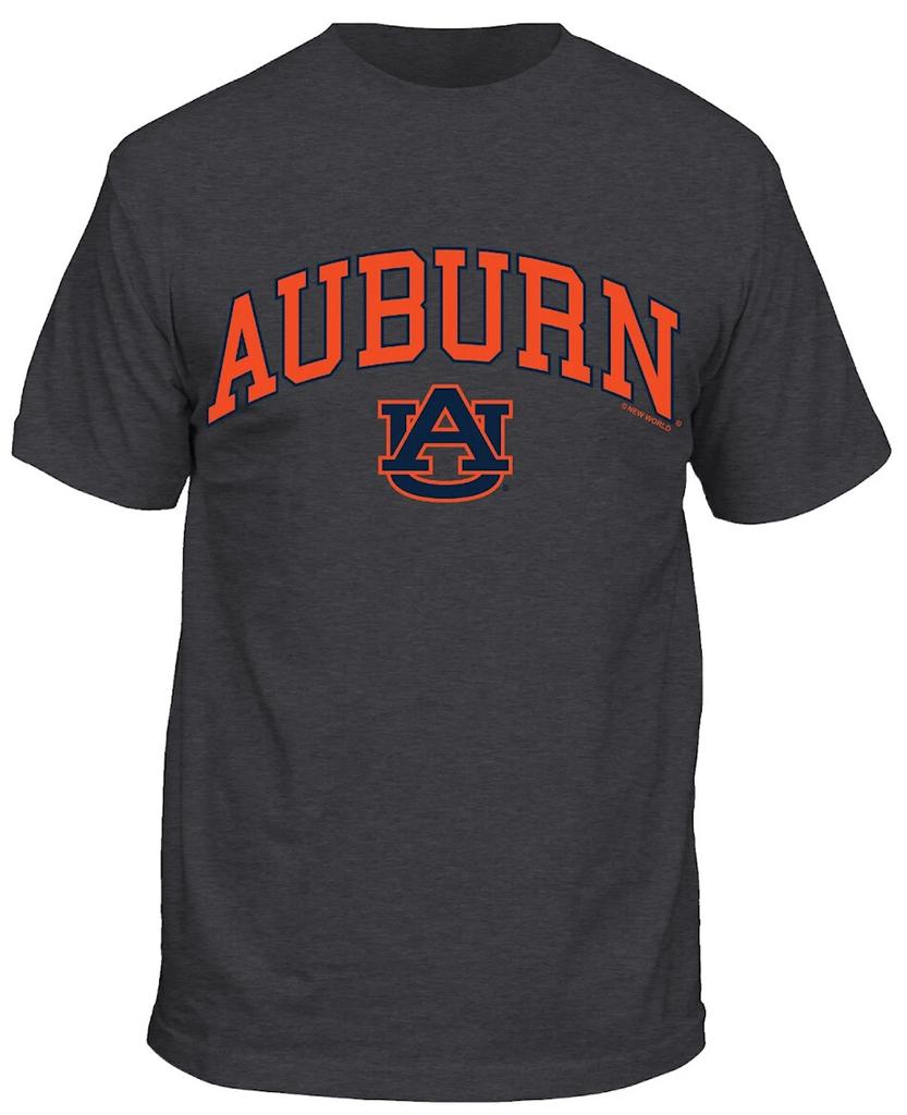 Auburn Tigers Men's Charcoal Grey College Arch Short Sleeve T Shirt