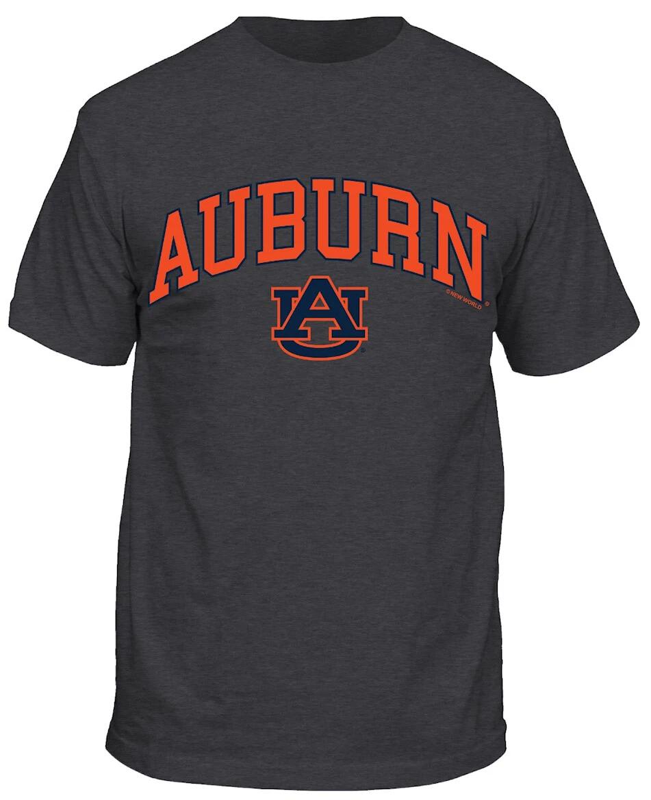 

Auburn Tigers Men s Charcoal Grey College Arch Short Sleeve T shirt S