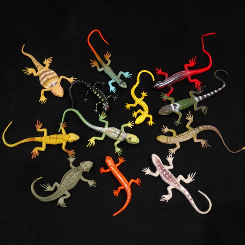 12pcs SimulationMini Lizard Toys for KidsRealistic Lizards & Plastic Reptile Animal Toy Figure Set for Themed Birthday