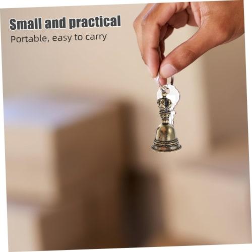 UKCOCO 5-Piece Retro Smooth Brass Hand Bell Set for Ceremonies, Meditation, Altar Decoration, Yoga, and Prayer. Smooth Edges for Home, Office, and Sho