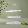 Three-Tier Dessert Stand Upright Column Mirrored Sturdy