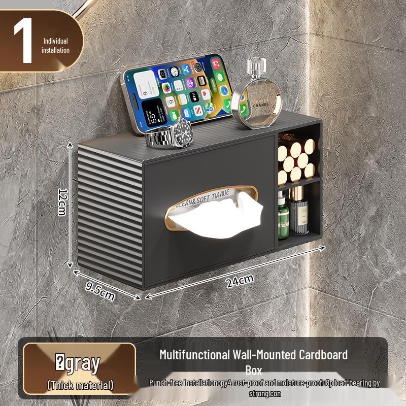 Luxury Multi-Function Tissue Box with Remote Control Storage for Home, Office, and Hotel Spaces