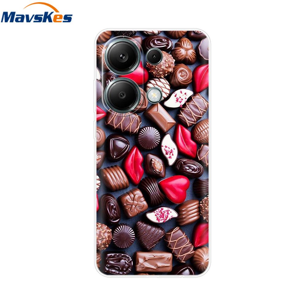 For Poco M6 Pro Case For Xiaomi Poco M6 Pro 4G Cover Fundas Coque Camera Protector Soft Silicone Phone Back Case For Poco M6 Pro