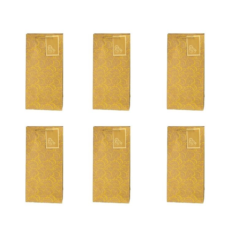 Set aus 6 Weinflaschen-Geschenktaschen Jubiläums-Weintasche für Partys und Festival-Treffen Werten Sie Ihr Geschenkerlebnis auf