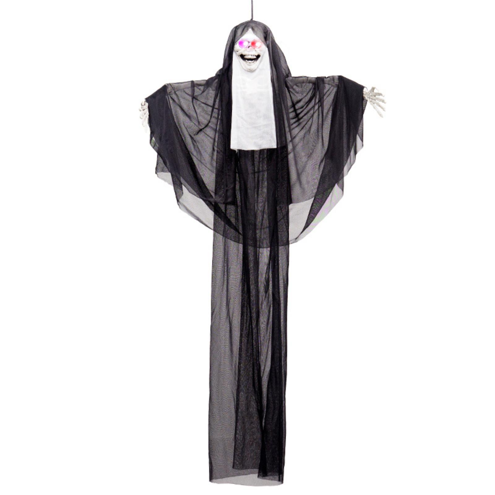 

Spooky Glowing Nun Skeleton Figure - Ideal For Haunted Houses And Home Decor One Size чорний