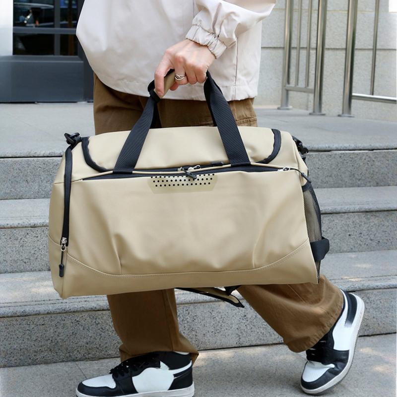 High Quality Oxford Anti-scratch Wear-resistant Travel Bags Simple Solid Color Sports Yoga Fitness Bag Large Capacity Outdoor Oblique Span Touring Bag