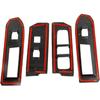Carbon Fiber Style Interior Door Window Lift Switch Panel Cover Trims Accessoriess for 2024-2025 Toyota Tacoma