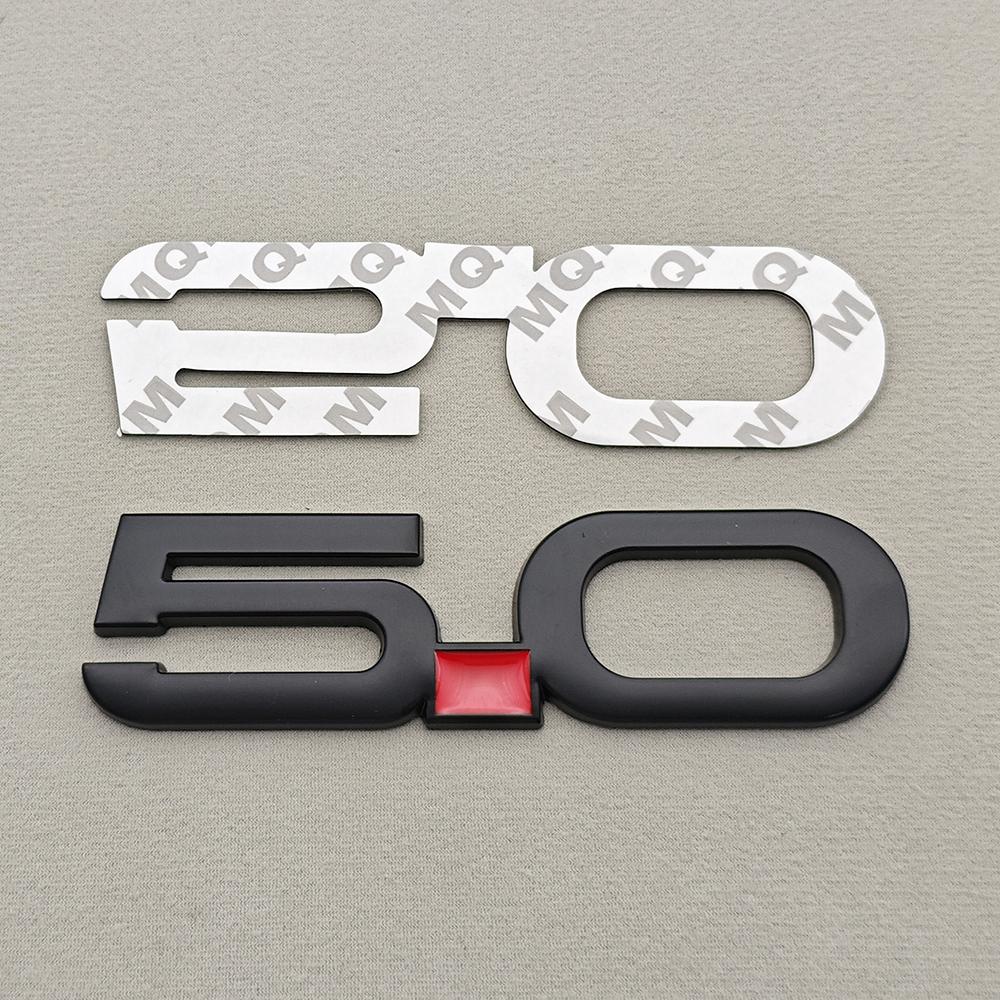 

3D Metal 5.0 COYOTE V8 Logo Car Badge Front Grille Emblem Rear Trunk Fender Sticker Decals For F150 M-ustan-g GT Accessories 5.0-Black(Badge)