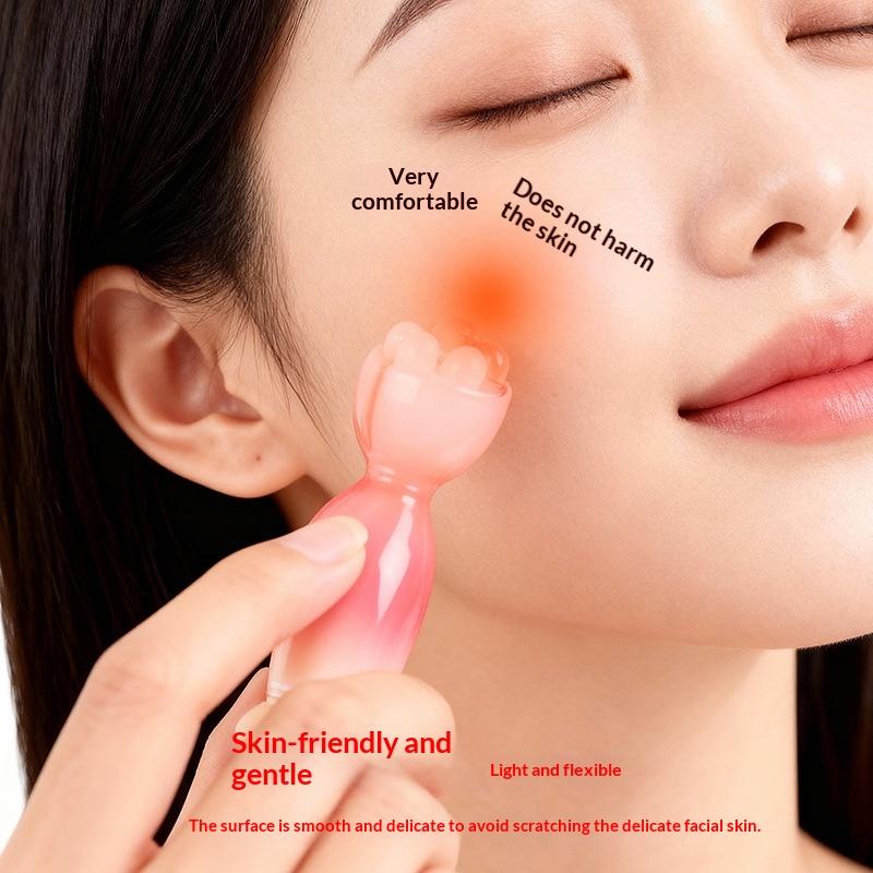 1Pcs Lotus Seedpod Shape Massager Facial Physiotherapy Tool Resin Gua Sha Face Skin Care Massage Stick Smooth Face Massage Tool