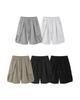 APOSTROPHE COMMA French Cargo Elastic Waist Wide Half Pants_Gray