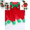 Velvet Boys Girls Christmas Elf Outfit Xmas Party Cosplay Set