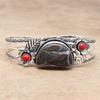 Septerian Jasper Gemstone Ethnic Silver Jewelry Cuff Bracelets 7''Adjustable
