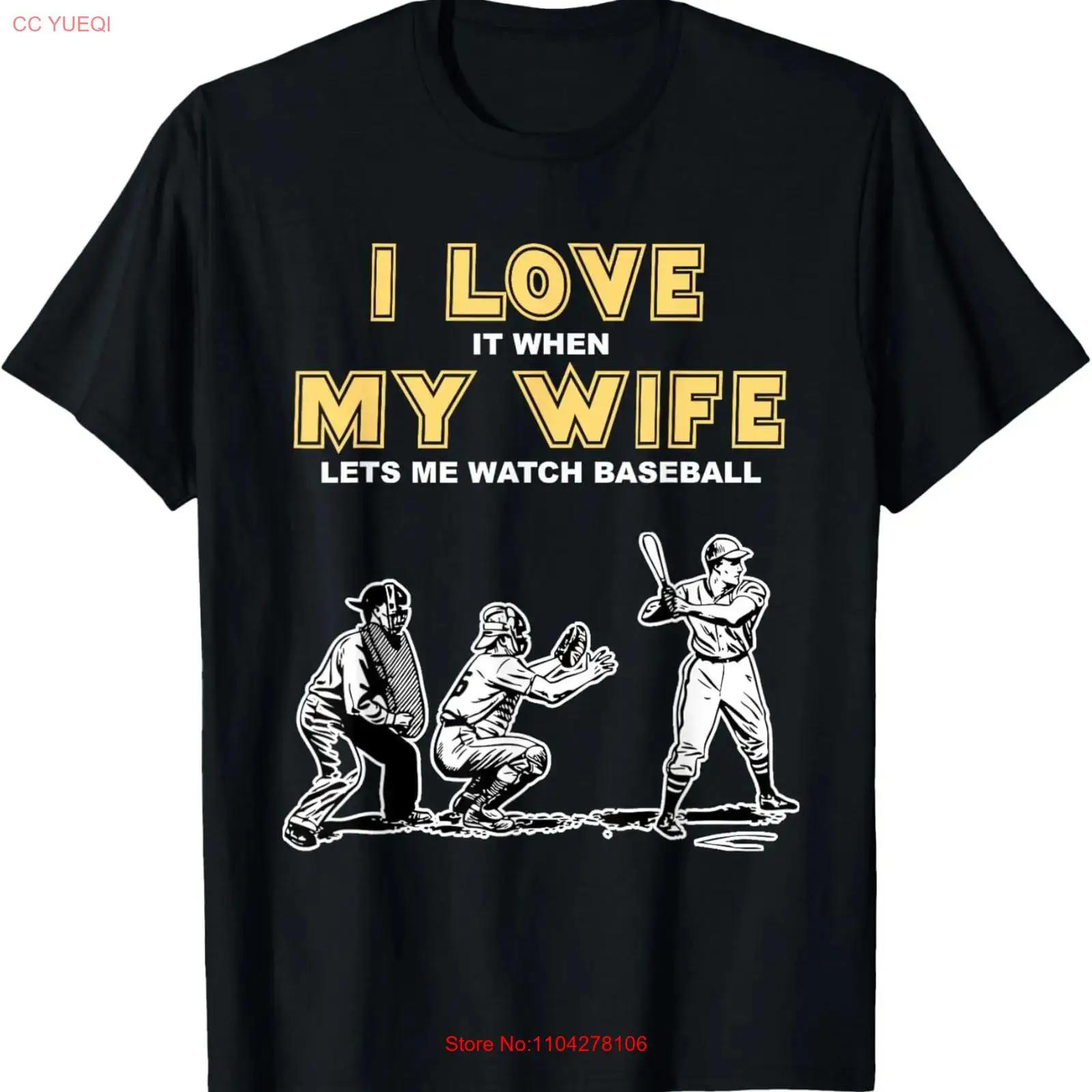 

Mens I Love It When My Wife Lets Me Watch Baseball Funny Quotes T Shirt vintage Washed Comfortable Casual Stretched 5XL різнокольоровий