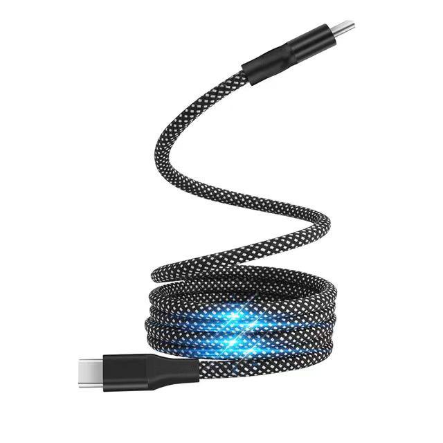 Type-C USB-A Aluminum Braided Nylon Jacket Data Cable Pure Copper Conductor for Android Phones 3A Fast Charging USB3.0 60W
