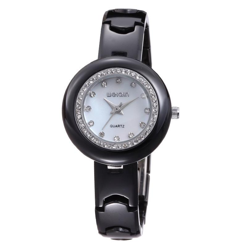 Luxury Crystal Diamond Watches Women Fashion Waterproof Quartz Ladies Casual Watch Ceramics Strap Women Watch Girl's Gift