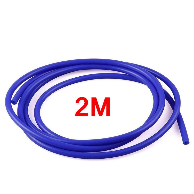 

2M Universal Silicone Vacuum Tube Hose 3mm/4mm/6mm/8mm Silicon Tubing Intercooler Pipe Blue Black Accessories Black ID 3mm