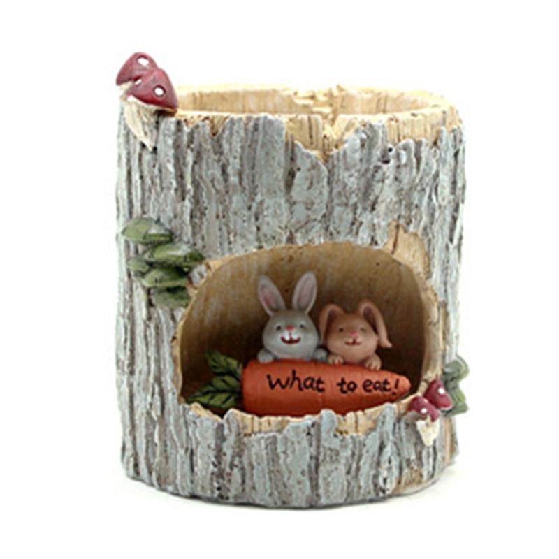 Už Creative Resin Plant Vazonas namų sodo dekoravimui Dovana biurui Namų baras Balkonas Sodas Antikorozinis X3UC