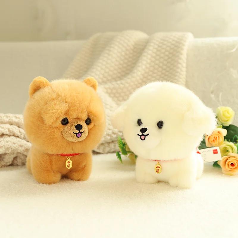 Plyšový chlupatý plyšový corgi pes plyšová hračka plněná velká hlava realistické zvíře