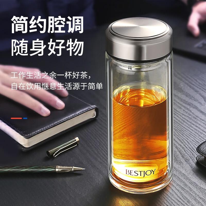 Fuguang Double-Layer Glass Tea Infuser Bottle