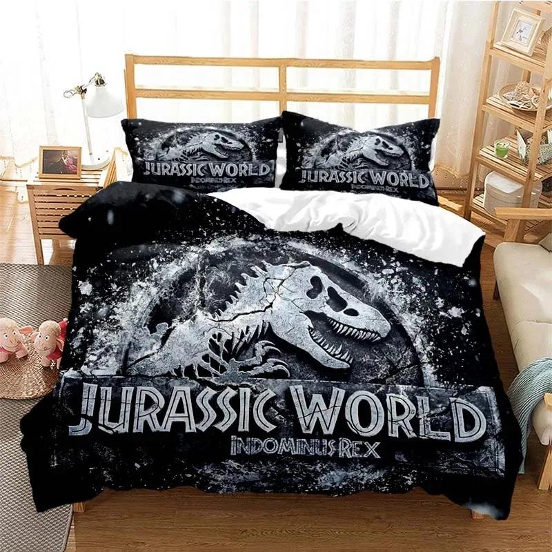 Jurassic Park Duvet Cover Set Dinosaur Bedding Sets Comforter Cover Set Single Twin Full Queen Size Youth Aldults Girl Boys Gift