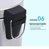 Stainless Steel Flip-Top Trash Can: Silent, Soft-Close, Foot-Operated Bin for Bathroom or Kitchen.