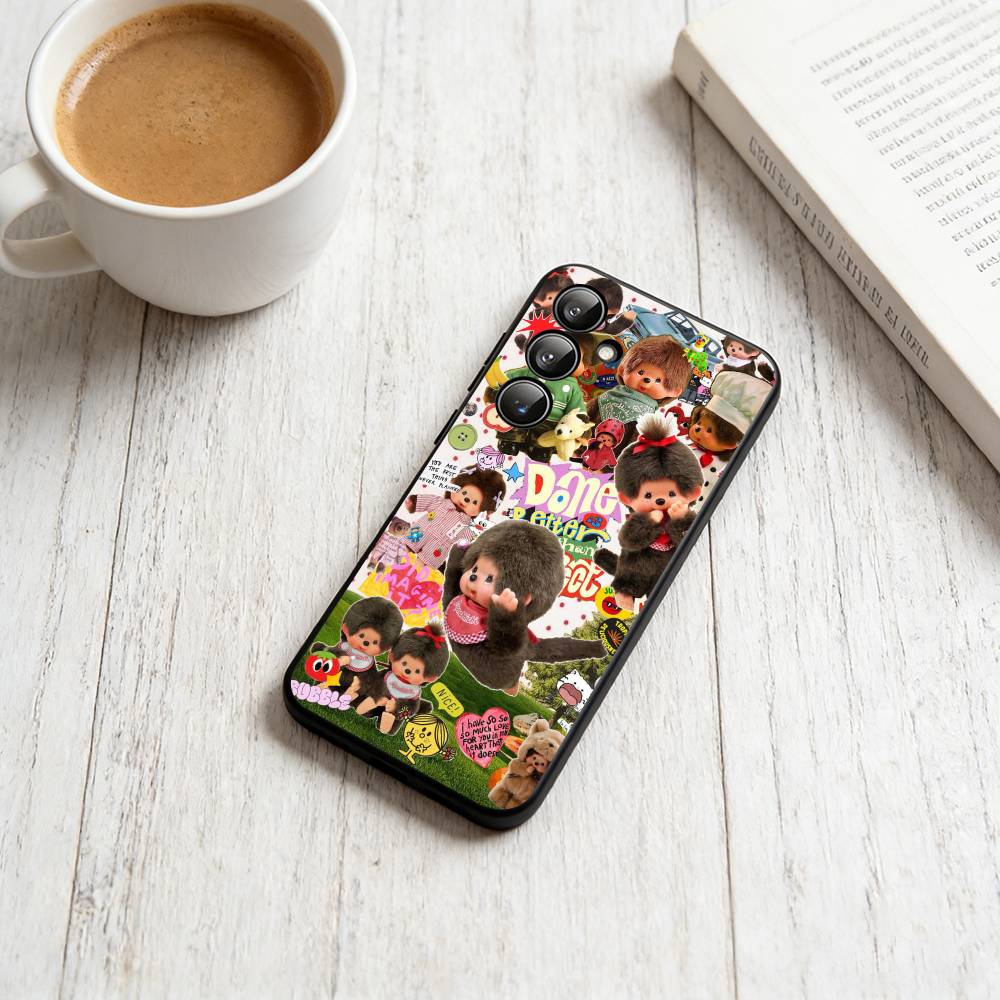 

M-Monchhichi Phone Case For Samsung Galaxy A73,A72,A71,A70,A53,A52,A51,Soft Silicone Black Cover Samsung a73 5g