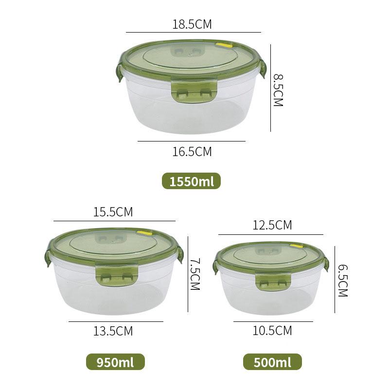 Fresh-keeping Box Can Be Heated in Microwave Oven, Kitchen Refrigerator Freezer Storage Box, Transparent Lunch Box with Lid