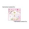 Pink Butterfly Party Set: Plates, Cups, Napkins, Embroidered Tablecloth, Banner & Cake Toppers
