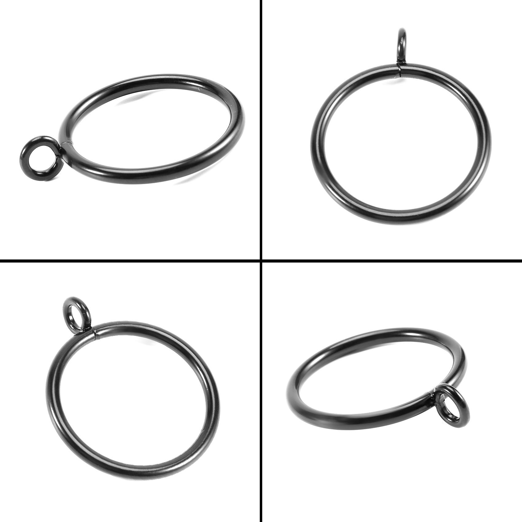 Good-40 Pack 1.5 Inch (38Mm) Inner Diameter Metal Curtain Rings Drapery Eyelet Curtain Rings - Black